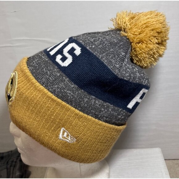 Los Angeles Rams New Era NFL Knit Pom Beanie Hat - Picture 2 of 9
